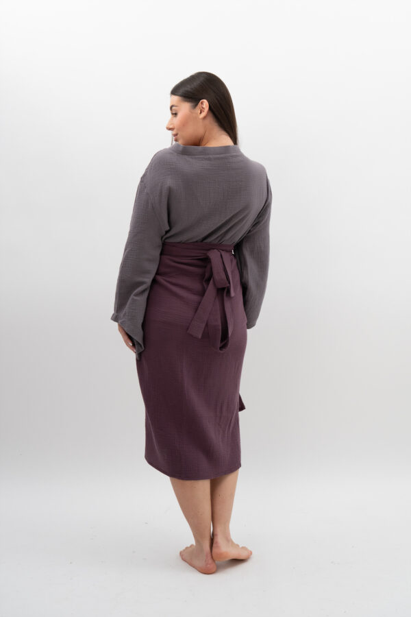 Spódnica Wiązana Bakłażan