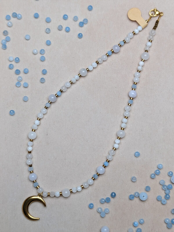 Jadeit Angelit Kamień Księżycowy Akwamaryn