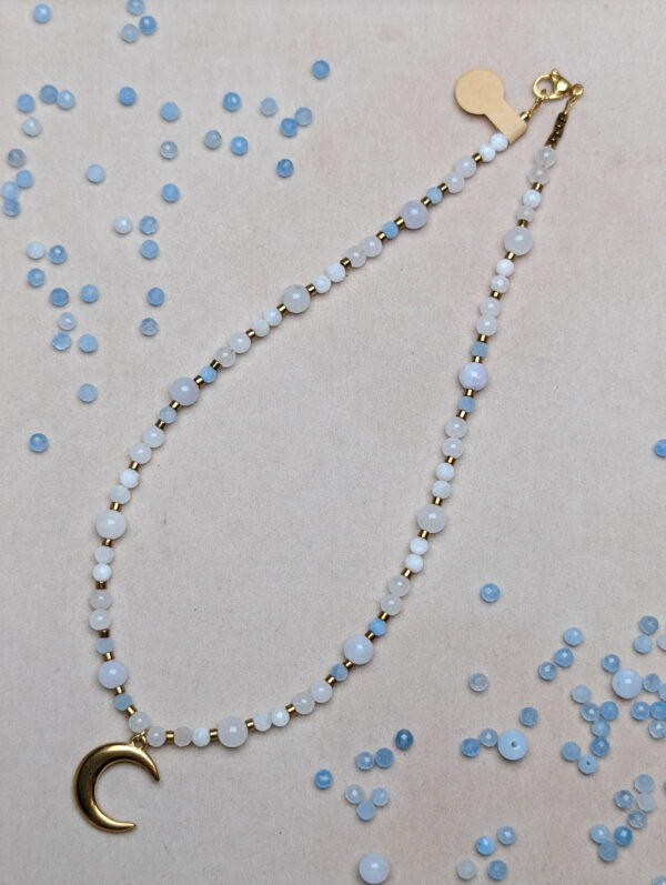 Jadeit Angelit Kamień Księżycowy Akwamaryn