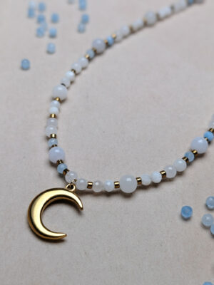 Jadeit Angelit Kamień Księżycowy Akwamaryn