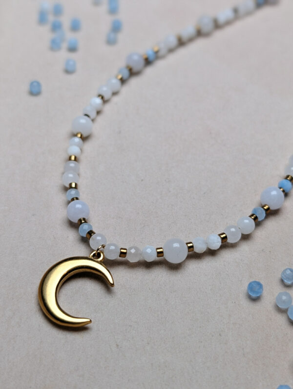 Jadeit Angelit Kamień Księżycowy Akwamaryn