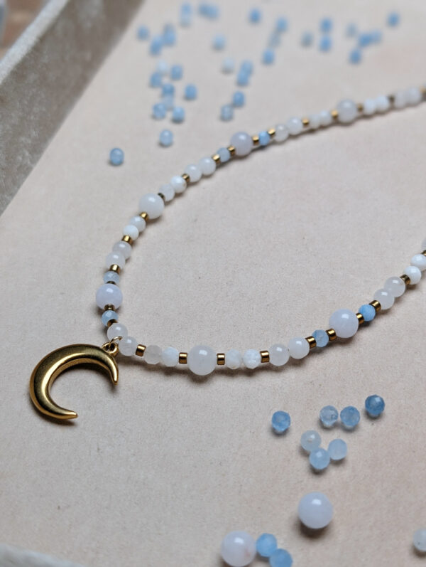 Jadeit Angelit Kamień Księżycowy Akwamaryn