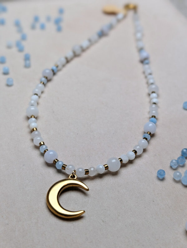 Jadeit Angelit Kamień Księżycowy Akwamaryn