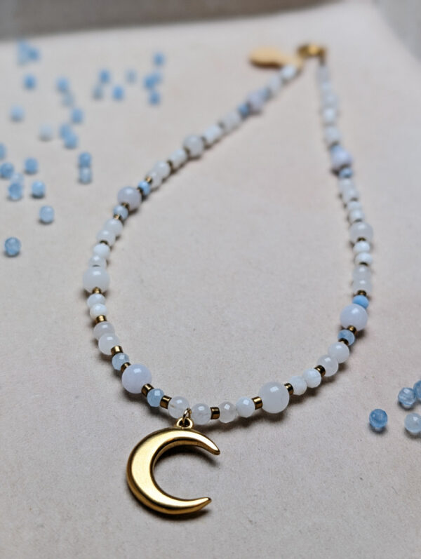 Jadeit Angelit Kamień Księżycowy Akwamaryn