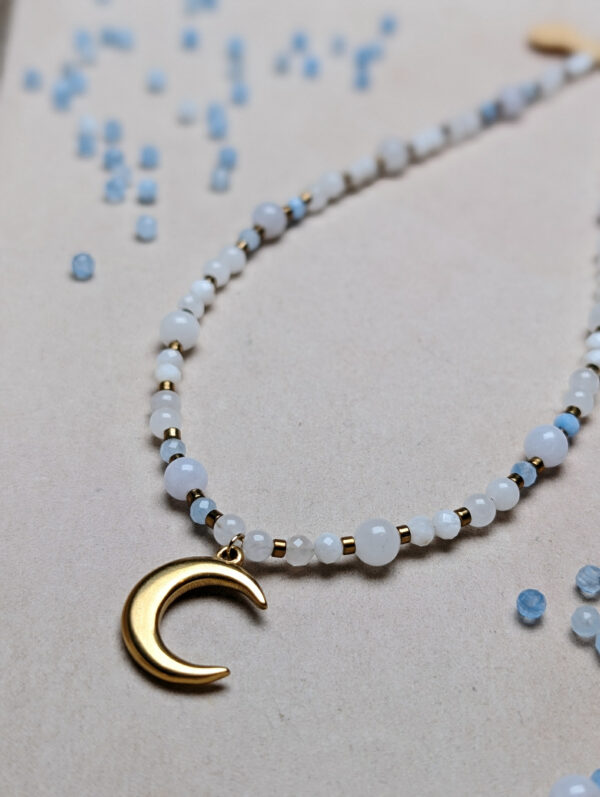 Jadeit Angelit Kamień Księżycowy Akwamaryn