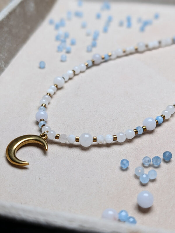 Jadeit Angelit Kamień Księżycowy Akwamaryn