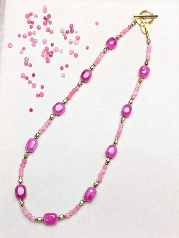 Turmalin Różowy Hematyt Kwarc Różówy