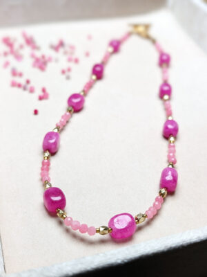 Turmalin Różowy Hematyt Kwarc Różówy