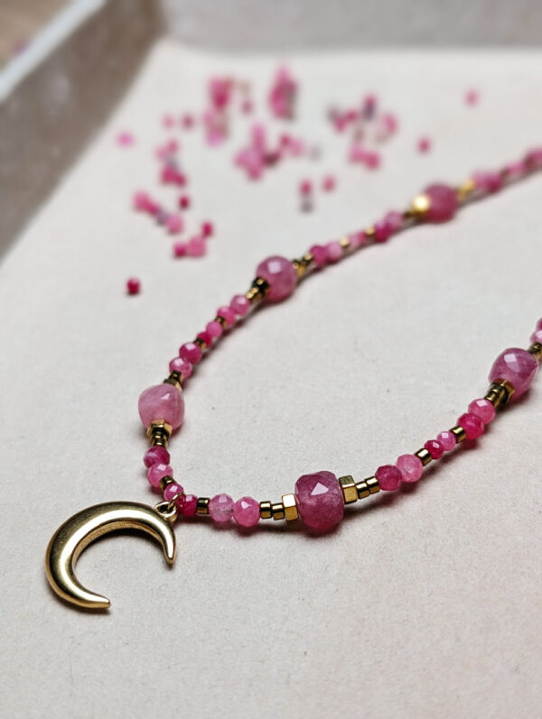 Turmalin Różowy Kwarc Różowy Hematyt