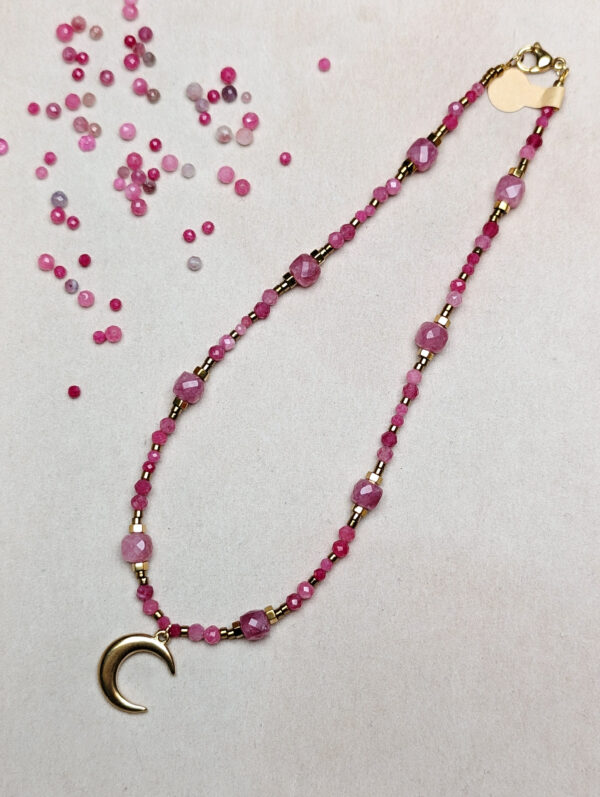 Turmalin Różowy Kwarc Różowy Hematyt