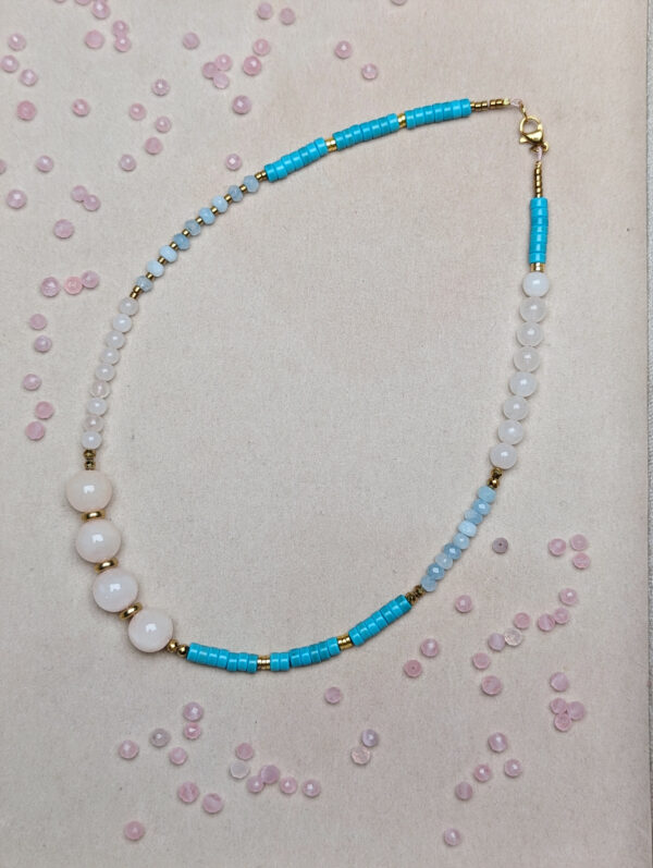 Turkus Kwarc Różowy Akwamaryn