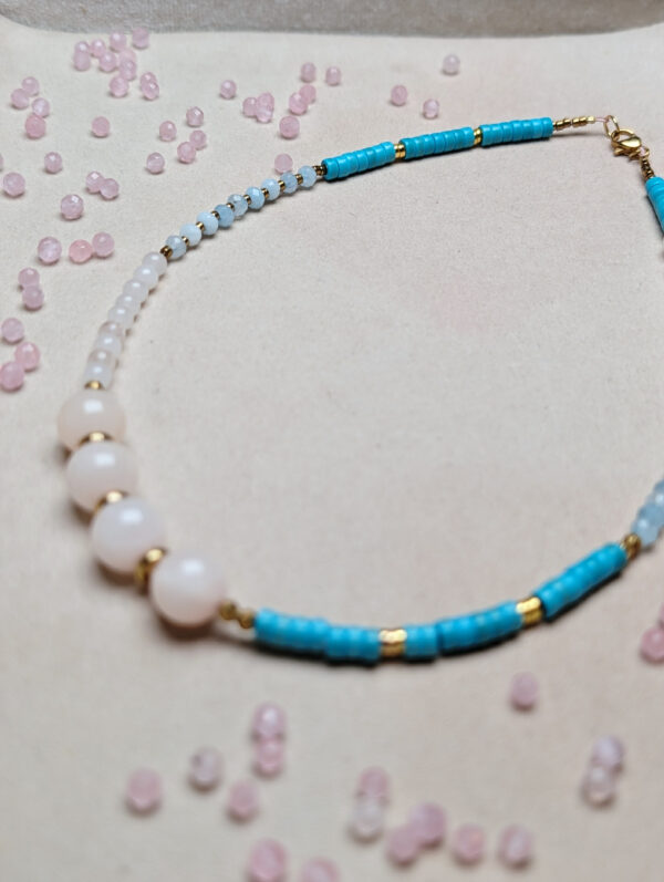 Turkus Kwarc Różowy Akwamaryn