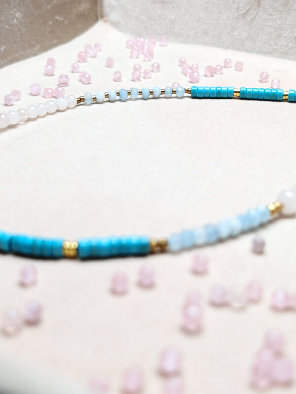 Turkus Kwarc Różowy Akwamaryn