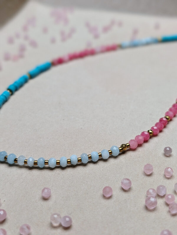 Turkus Akwamaryn Kwarc Różowy Hematyt