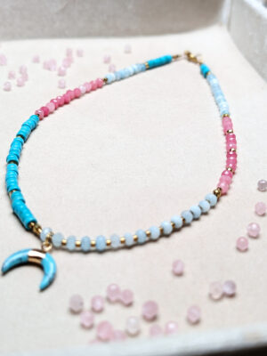 Turkus Akwamaryn Kwarc Różowy Hematyt