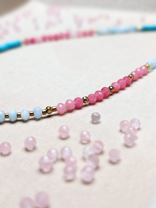 Turkus Akwamaryn Kwarc Różowy Hematyt