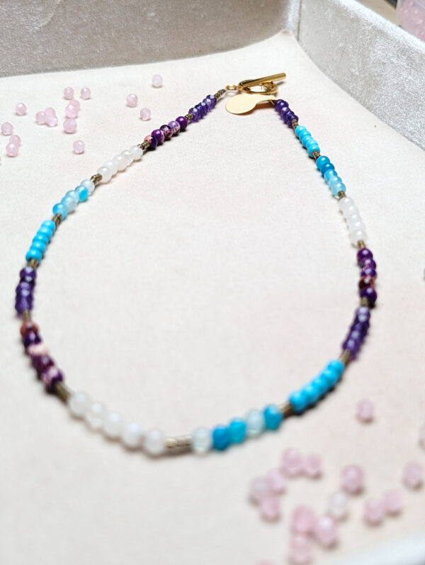 Chalcedon Turkus Agat Kwarc różowy Jaspis