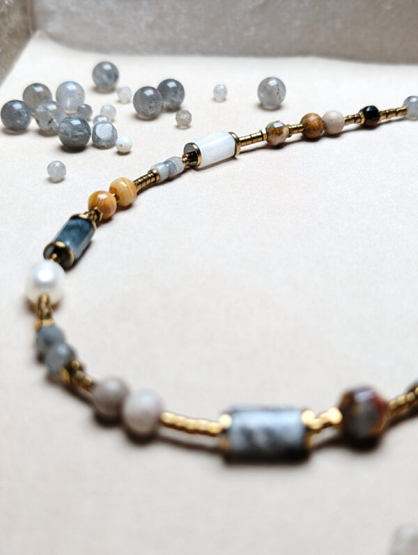 PXL_20251202_082244840.PORTRAIT Tygrysie Oko Labradoryt Jaspis Kwarc Rutylowy Perła Słodkowodna