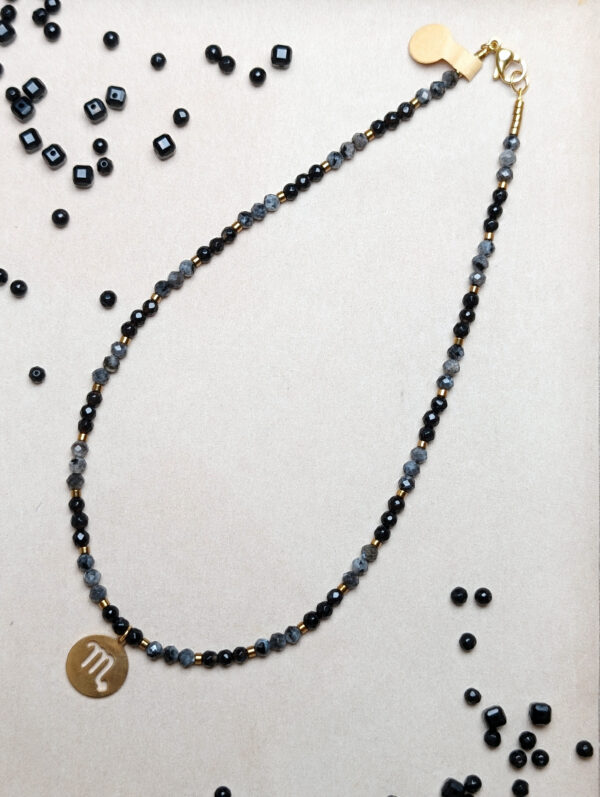 Labradoryt Agat Czarny