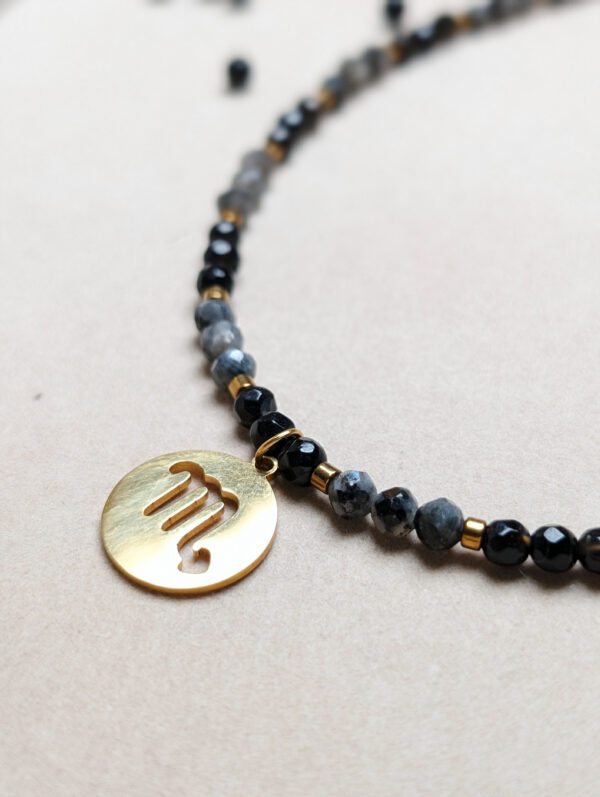 Labradoryt Agat Czarny