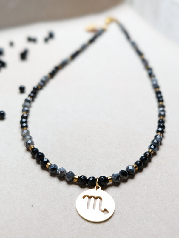 Labradoryt Agat Czarny