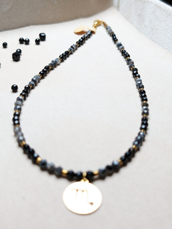 Labradoryt Agat Czarny