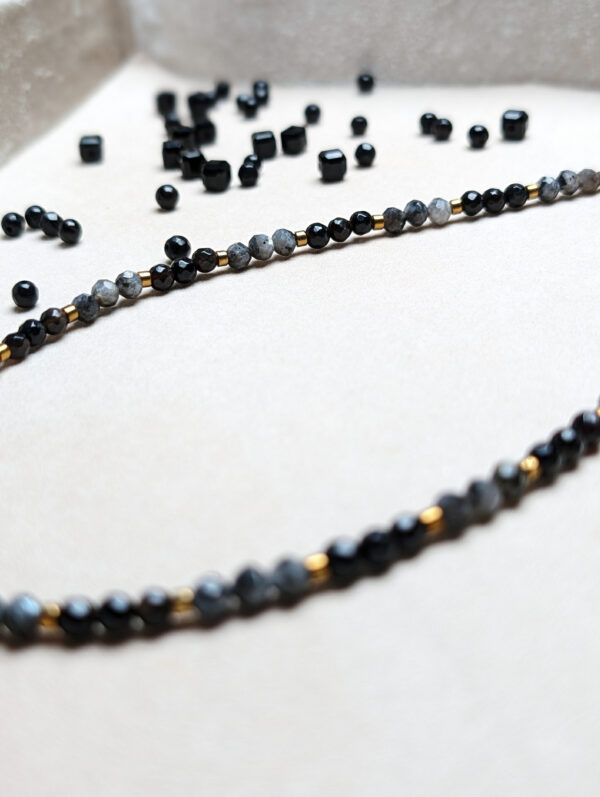 Labradoryt Agat Czarny