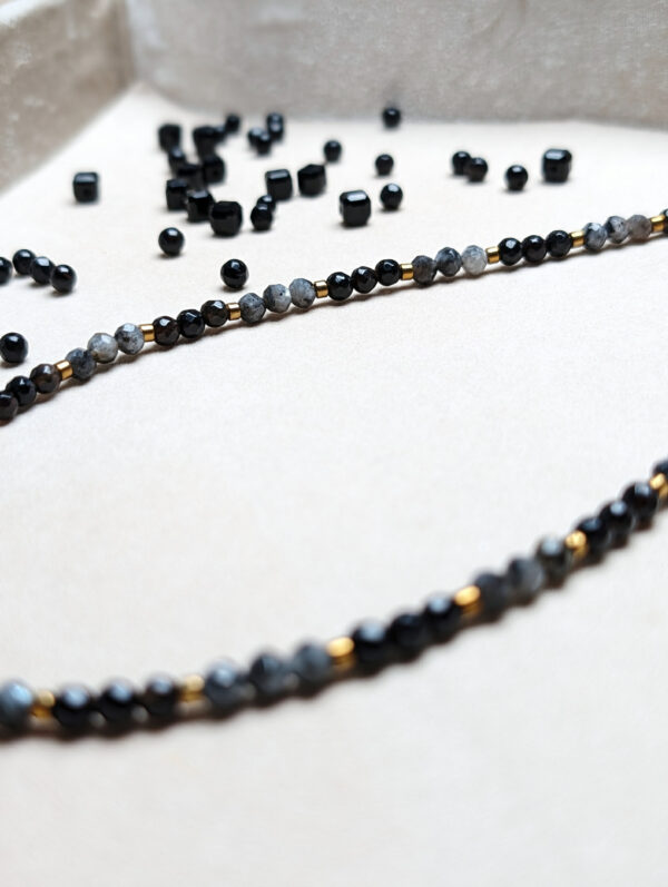 Labradoryt Agat Czarny