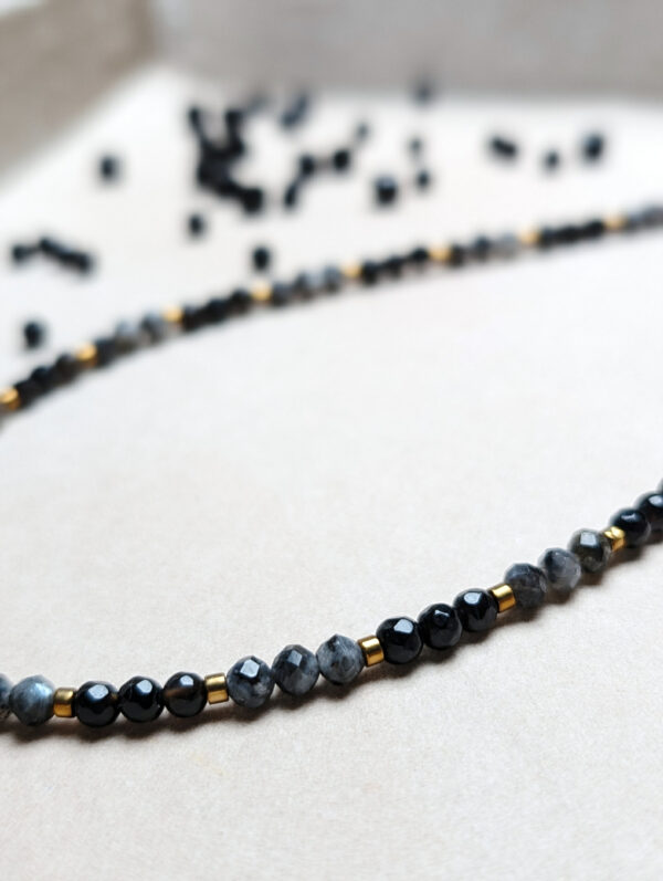 Labradoryt Agat Czarny