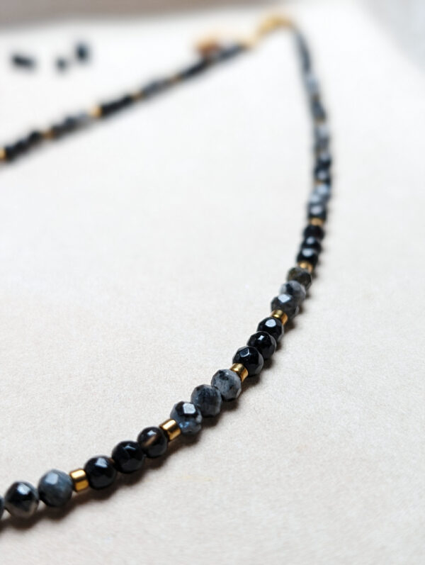 Labradoryt Agat Czarny