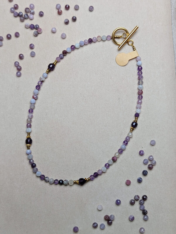 Lepidolit Ametyst Hematyt