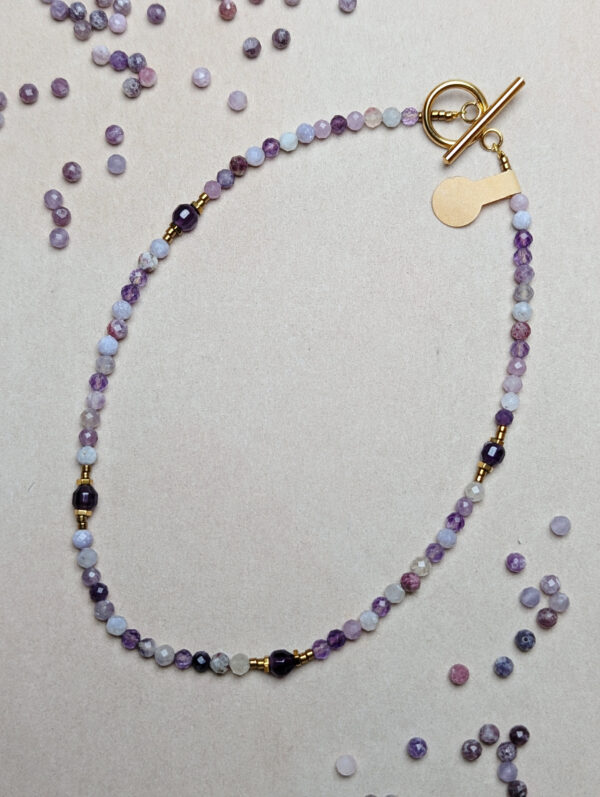 Lepidolit Ametyst Hematyt