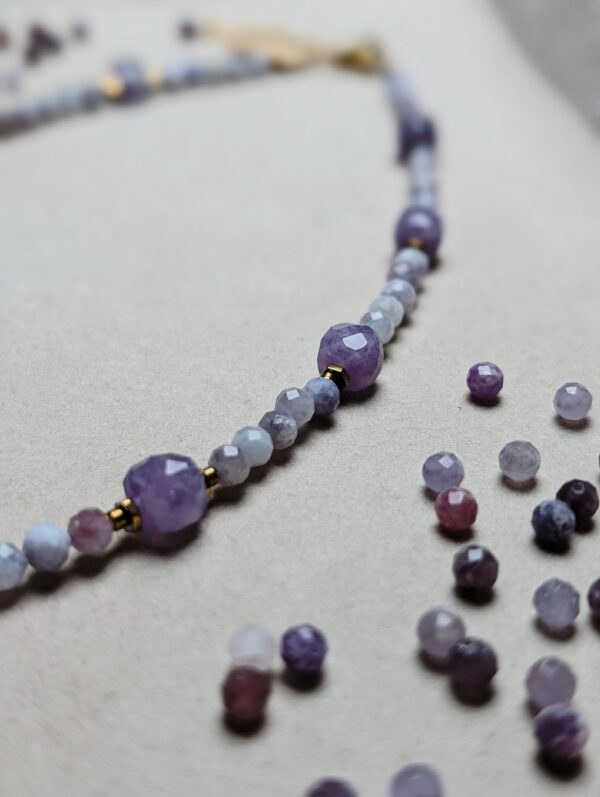 Ametyst Lepidolit Hematyt